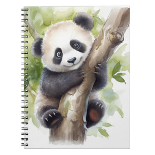 Panda Bear In Bamboo Tree Notebook