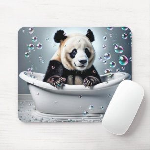 Panda Bear In Bubble Bath Mouse Mat