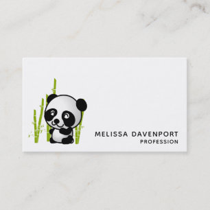 Panda bear in his little bamboo grove business car business card