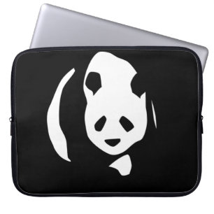 Panda Bear in Silhouette Laptop Sleeve