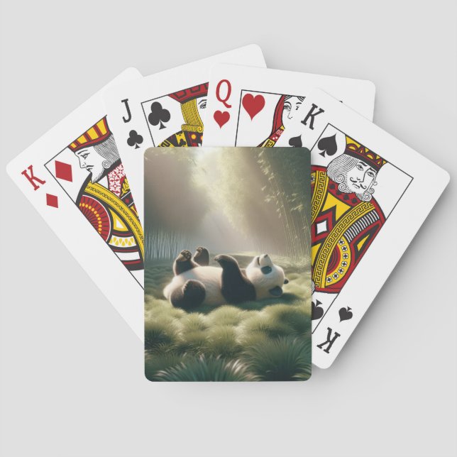 Panda Bear In Sunshine Playing Cards (Back)