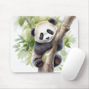 Panda Bear In Tree Mouse Mat