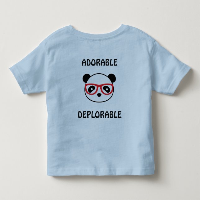 Panda Bear Infant-Adorable Deplorable Leon Toddler T-Shirt (Back)