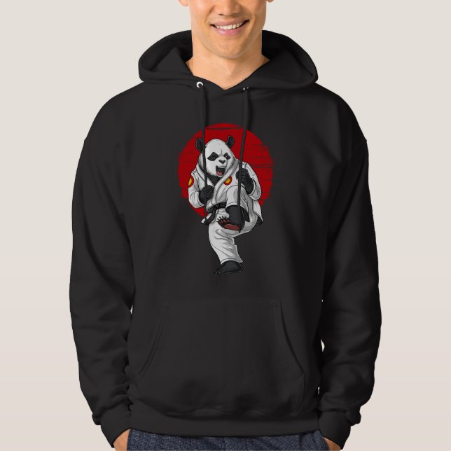 Panda Bear Karate Hoodie (Front)