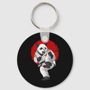 Panda Bear Karate Kickboxing Muay Thai Martial Art Key Ring