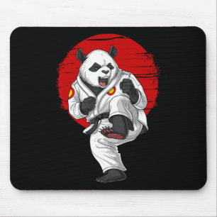 Panda Bear Karate Kickboxing Muay Thai Martial Art Mouse Mat