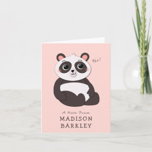 Panda Bear Kid's Cute Stationary Cards