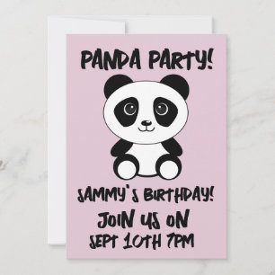 PANDA BEAR KIDS PARTY CUSTOM Invitations