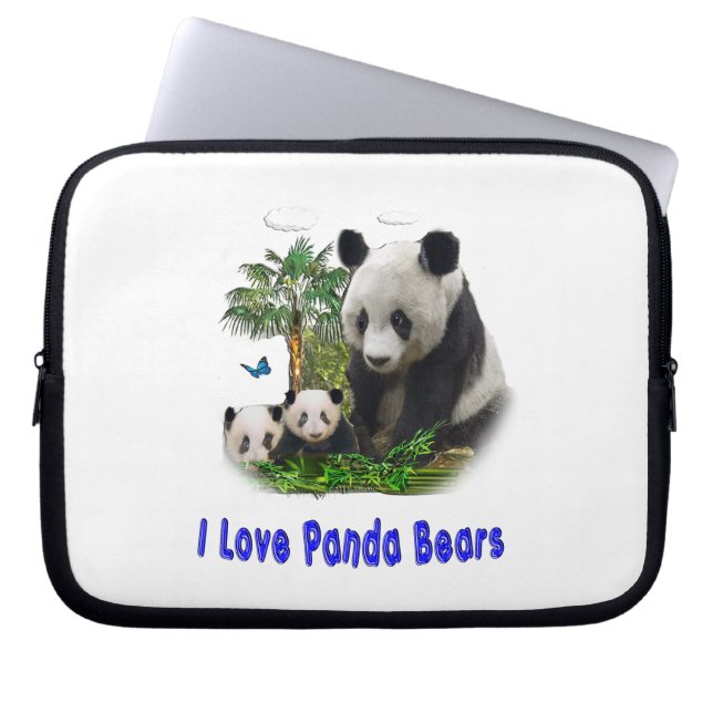 panda bear laptop sleeve (Front)