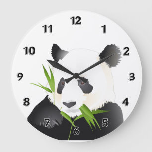 Panda Bear Large Clock