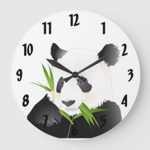 Panda Bear Large Clock