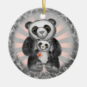 Panda Bear Love  ornament
