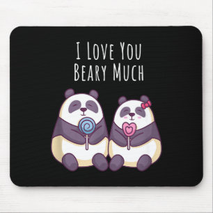 Panda Bear Lover Boyfriend Girlfriend Valentines D Mouse Mat