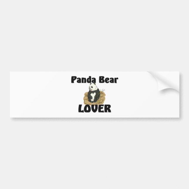 Panda Bear Lover Bumper Sticker (Front)