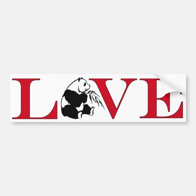 Panda Bear Lover Bumpersticker Bumper Sticker (Front)