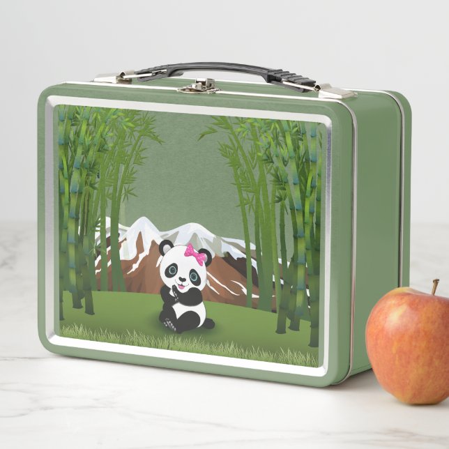 Panda Bear Metal Lunch Box (In Situ)