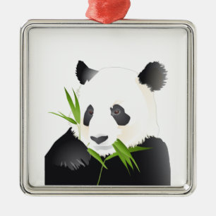 Panda Bear Metal Tree Decoration