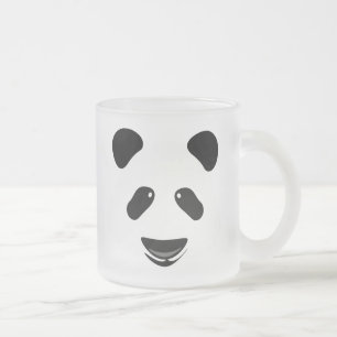 Panda Bear Modern Frosted Glass Coffee Mug