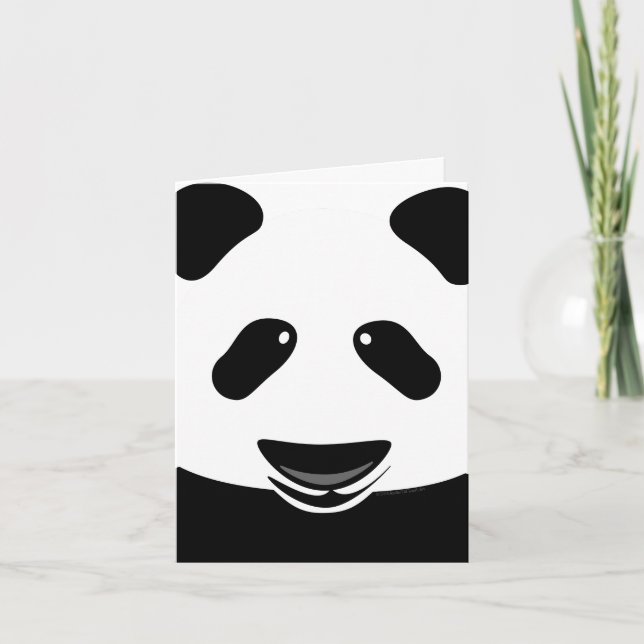 Panda Bear Modern Thank You Custom Card (Front)