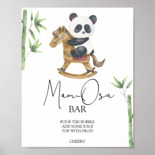 Panda Bear Momosa bar Poster