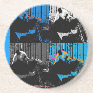Panda Bear Multi-panel Modern Art Design Coaster