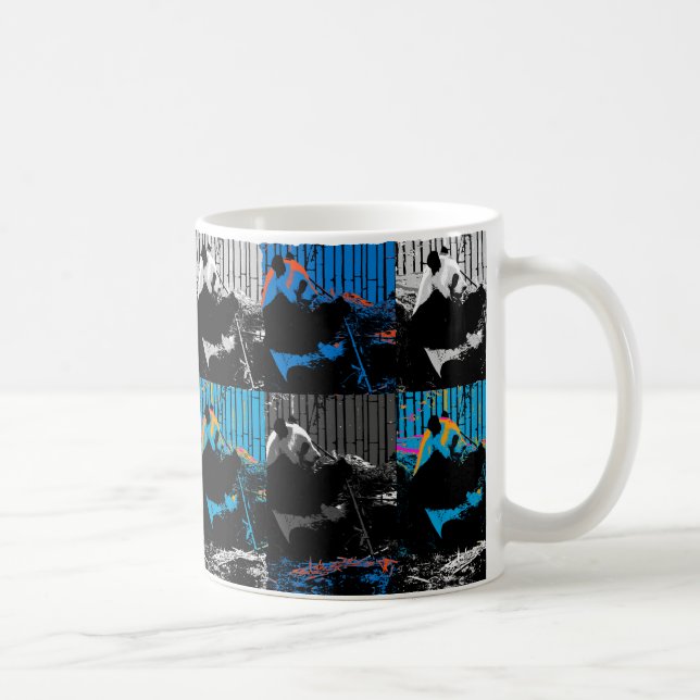 Panda Bear Multi-panel Modern Art Design Coffee Mug (Right)