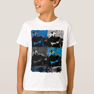 Panda Bear Multi-panel Modern Art Design T-Shirt