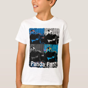 Panda Bear Multi-panel Modern Art Design T-Shirt
