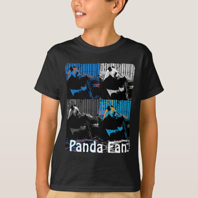 Panda Bear Multi-panel Modern Art Design T-Shirt (Front)