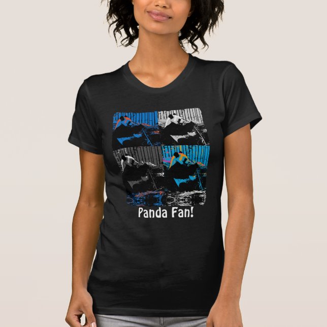 Panda Bear Multi-panel Modern Art Design T-Shirt (Front)