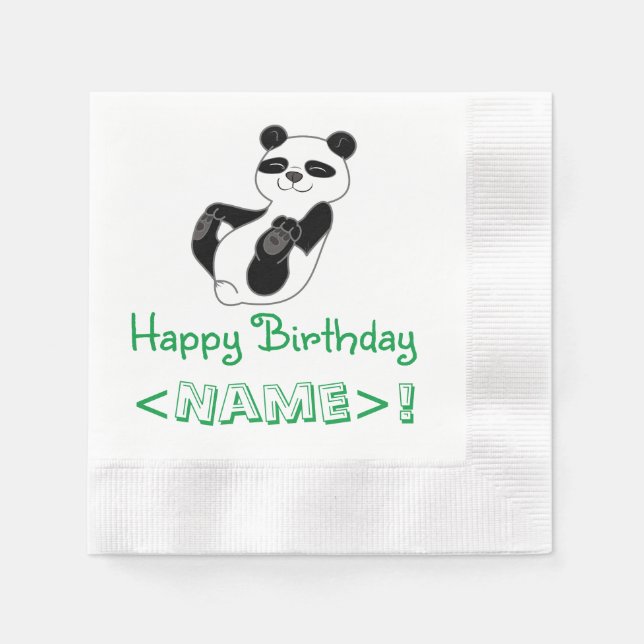 Panda Bear Napkin (Front)