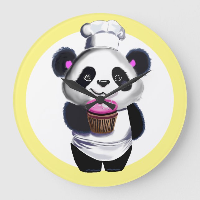 Panda Bear Nursery Clock (Front)