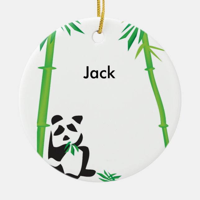 Panda Bear ornament! Ceramic Tree Decoration (Front)