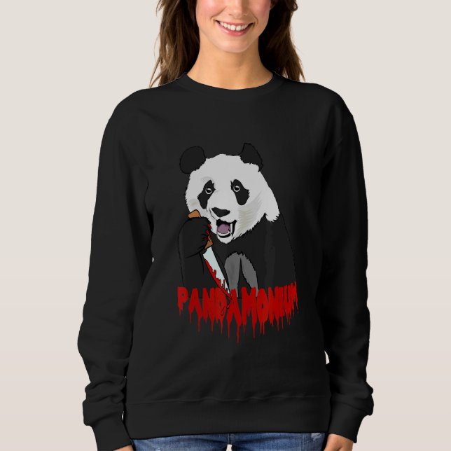 Panda Bear  Pandamonium Murderous Panda Sweatshirt (Front)