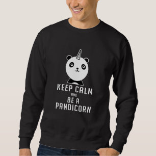 Panda Bear Pandicorn Keep Calm Funny Gift Idea Sweatshirt