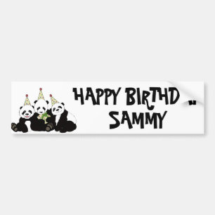 Panda Bear Party by Kindred Design Bumper Sticker