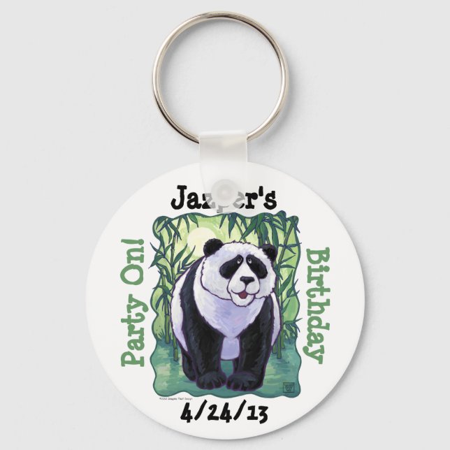 Panda Bear Party Centre Key Ring (Front)