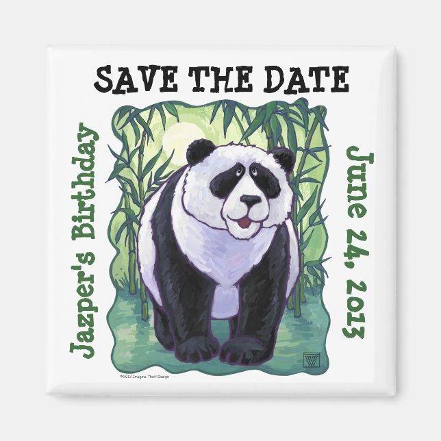 Panda Bear Party Centre Magnet (Front)