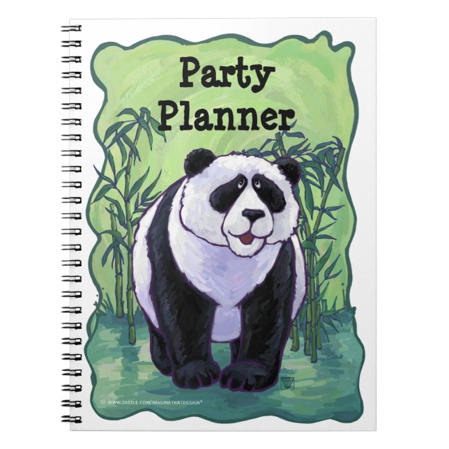 Panda Bear Party Planner Notebook (Front)