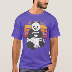 Panda Bear Paw Love Fan Zoo Retro Men Women Kids T-Shirt