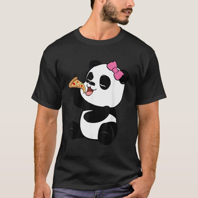 Panda Bear Pizza For Toddler And T-Shirt (Front)