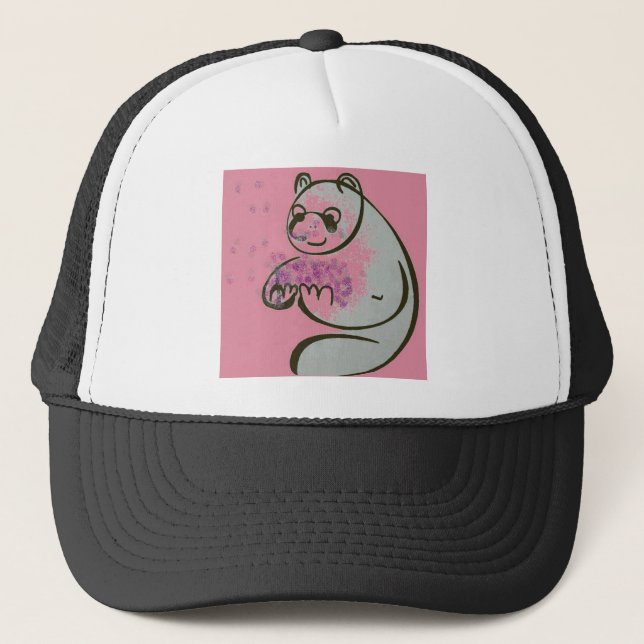Panda Bear Pop Art Trucker Hat (Front)