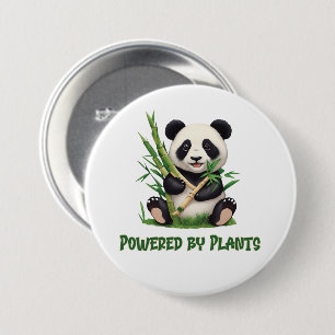 Panda Bear powered by plants 7.5 Cm Round Badge