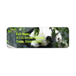 Panda Bear Return Address Label