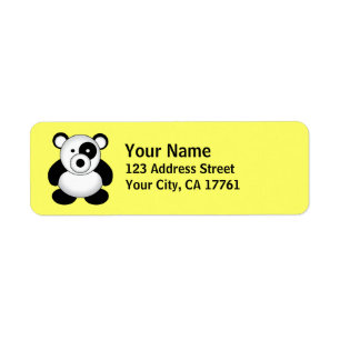 Panda Bear Return Address Labels