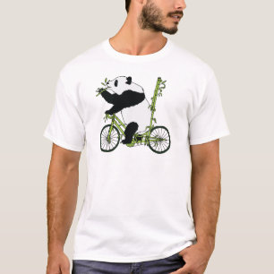 Panda Bear Riding Bamboo Bike T-Shirt