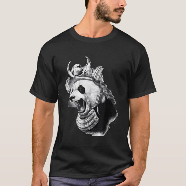 Panda Bear Samurai Warrior T-Shirt (Front)