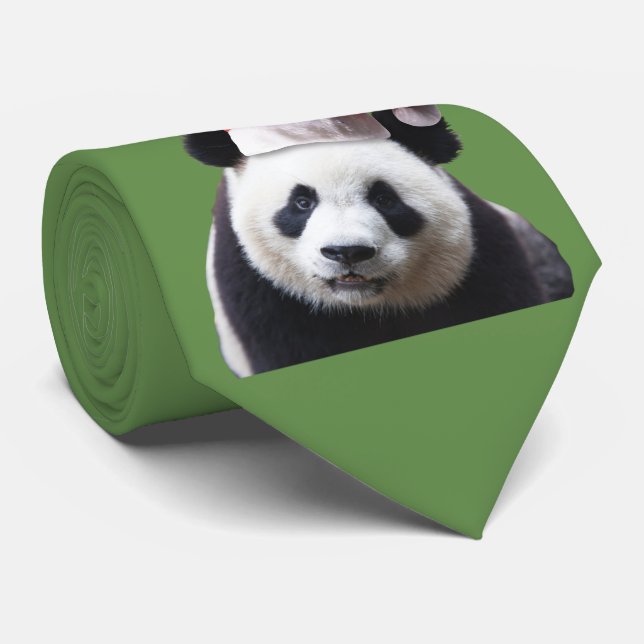 Panda Bear Santa Claus Tie (Rolled)