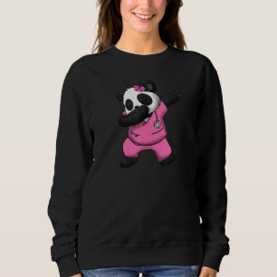 Panda Bear Scrub Suit Dabbing Girl Love Awesome Sweatshirt