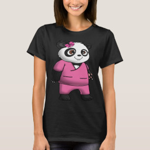Panda Bear Scrub Suit Girl Love Awesome T-Shirt